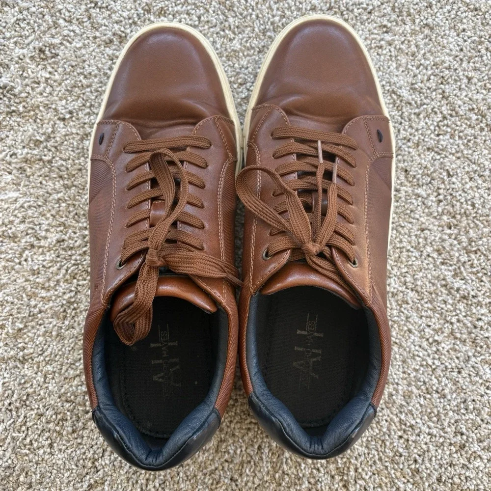Ashford Hayes Men's Business Casual Shoes Brown Leather Size 11M
